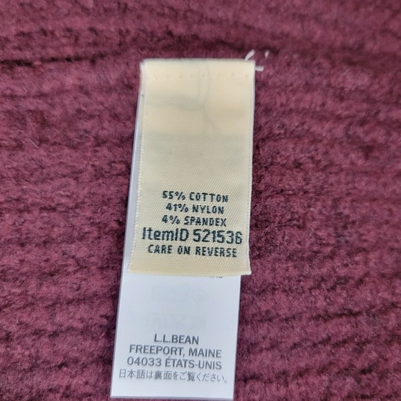 L.L. Bean Supersoft Waffle Coatigan Deep Wine Size XSP Fall Winter Coat Preppy - Picture 7 of 11